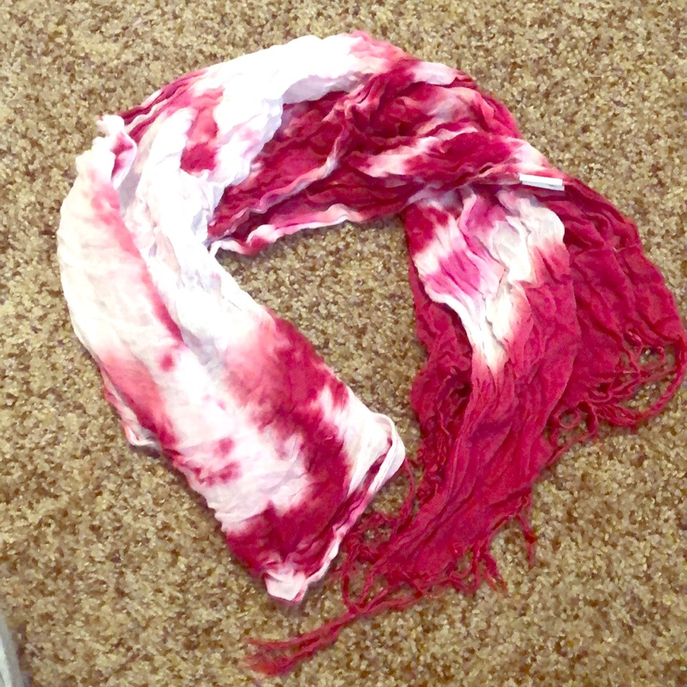Tye dye pink scarf